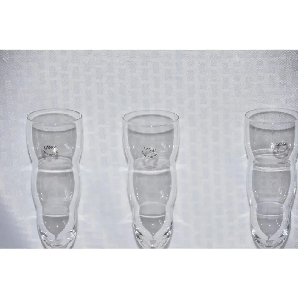 Michael Graves Design for DANSK Cirrus Bee Hive Champagne Flutes x-4